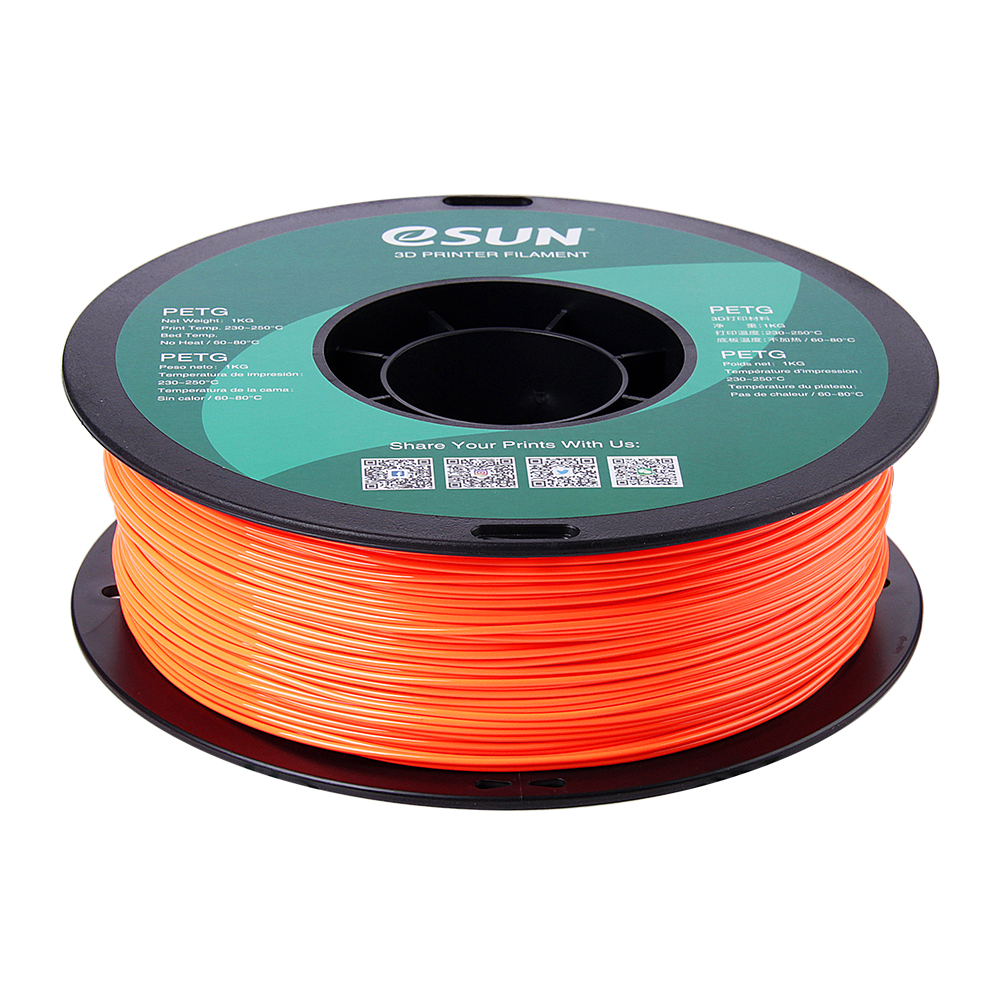 eSun PETG Filament (1.75mm, 1Kg) - Solid Orange - 2