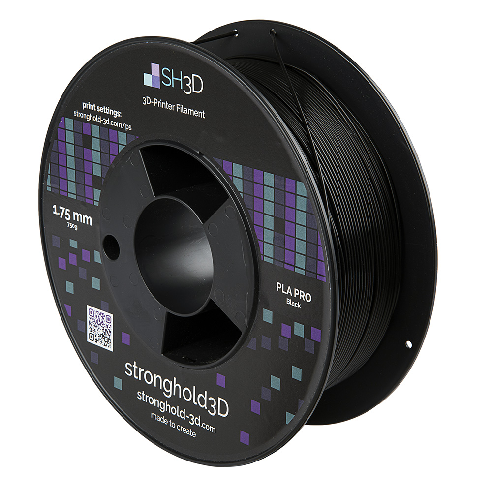 StrongHold PLA PRO filament (1.75mm, 750g) - Svart
