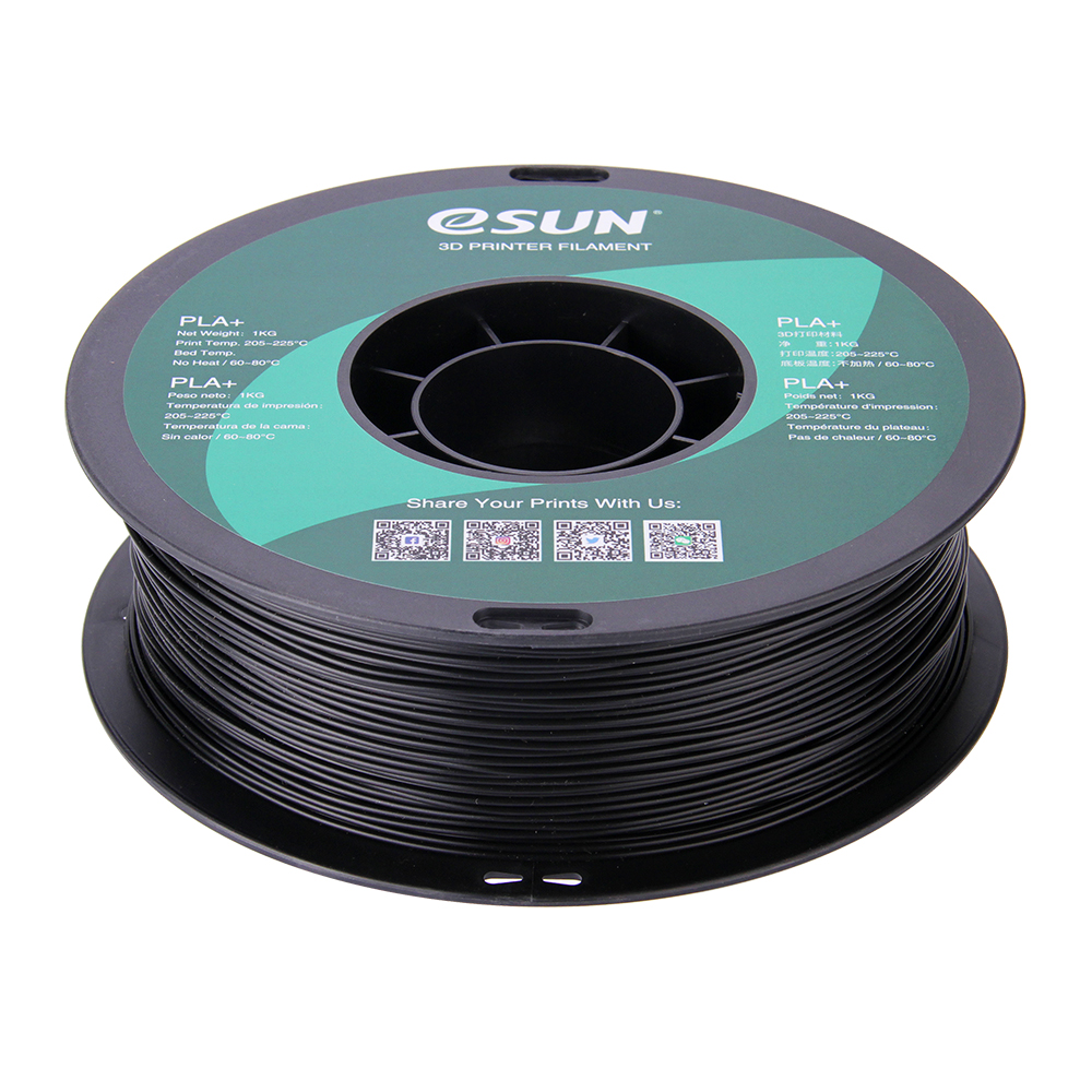 eSun PLA+ Filament (1.75mm, 1Kg) - Svart - 2