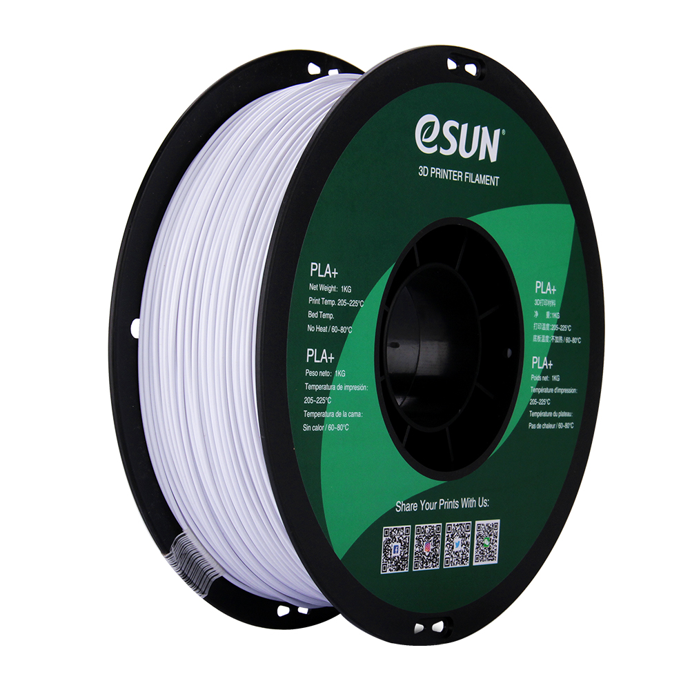 eSun PLA+ Filament (1.75mm, 1Kg) - Kallvit