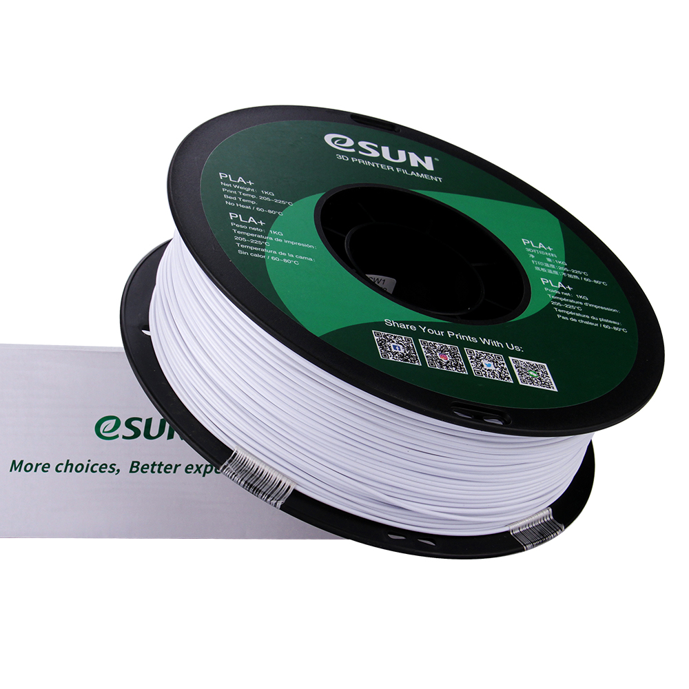 eSun PLA+ Filament (1.75mm, 1Kg) - Kallvit - 3