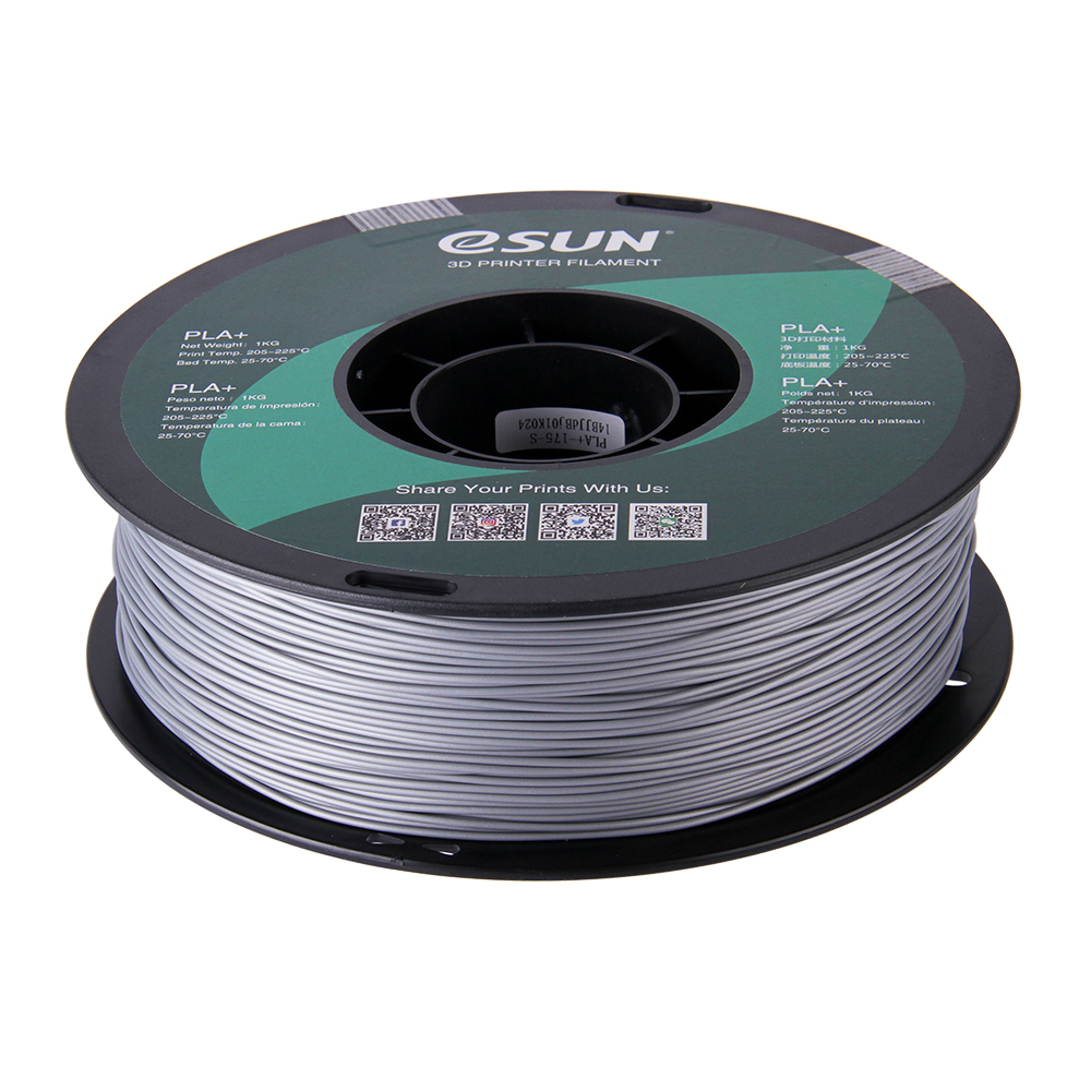 eSun PLA+ Filament (1.75mm, 1Kg) - Silver - 2