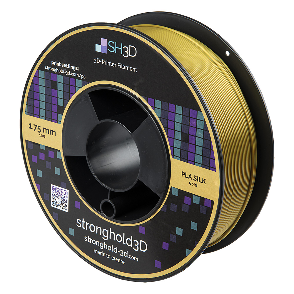 StrongHold PLA SILK filament (1.75mm, 1Kg) - Guld