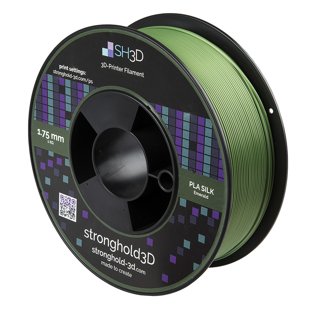StrongHold PLA SILK filament (1.75mm, 1Kg) - Emerald