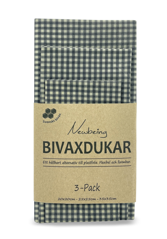 Newbeing beeswax cloth gray box 3-pack