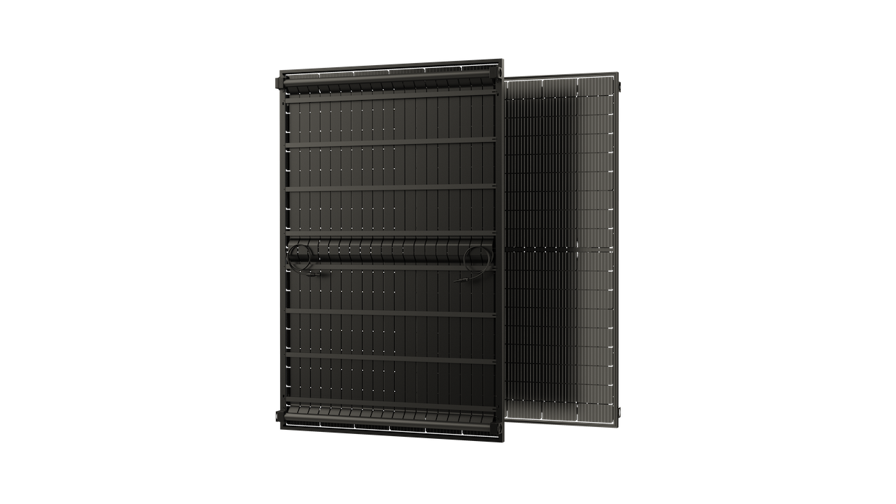DualSun 425W  SPRING-4, Hybridpanel utan kylflänsar, Svart, Glas-glas