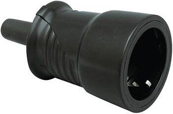 Skarvuttag nylon IP44 Malmbergs, SKARVUTTAG MALMBERGS NYLON MED JORD IP44 SVART