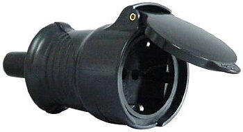 Skarvuttag med lock IP44 svart Malmbergs, SKARVUTTAG MED LOCK MALMBERGS MED JORD IP44 SVART