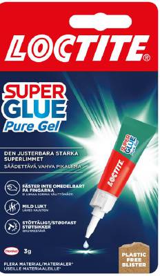 Snabblim Loctite Superlim Power Gel, LIM SUPER GLUE POWER GEL LOCTITE TUB 3GR