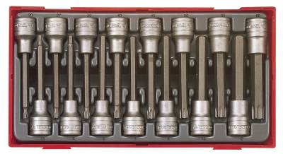 15 delars TX-insexhyls-sats. Med 1/2'' fyrkantsfäste Teng Tools TTTXH15, HYLSBITSSATS LÅNGA 1/2 15 DELAR