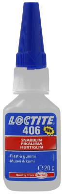 Snabblim Plast Gummi Loctite 406, LIM SNABB PLAST/GUMMI 406 SF 20G