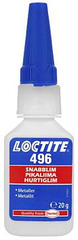 Snabblim metall Standard Loctite 496, LIM SNABB METALL/GUMMI 50G 496