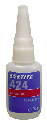Snabblim Plast Gummi Loctite 424, SNABBLIM PLAST/GUMMI 20G 424