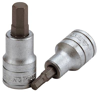 Insexhylsa. Med 1/2" fyrkantsfäste. Teng Tools M121505-C / M121517-C, HYLSBITS 1/2 SEXKANT 19MM