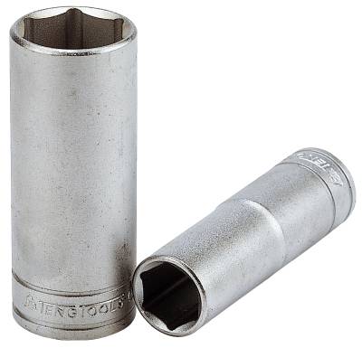 Hylsa. Med 3/8" fyrkantsfäste. Teng Tools M380607-C / M380622-C, HYLSA LÅNG 3/8 22MM 6-KANT