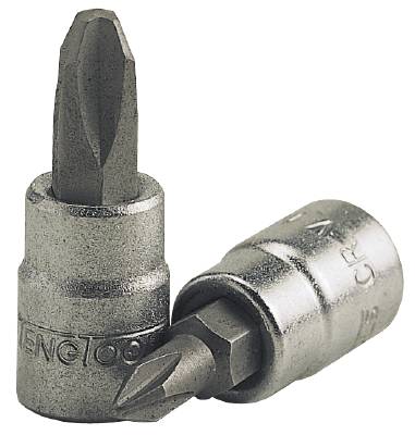 Skruvmejselhylsa med 1/4" fyrkantsfäste. Teng Tools M141300-C / M141303-C, HYLSBITS 1/4 PH1