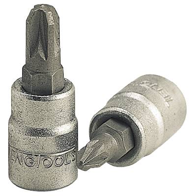 Skruvmejselhylsa med 1/4" fyrkantsfäste. Teng Tools M141601-C / M141603-C, HYLSBITS 1/4 PZ3