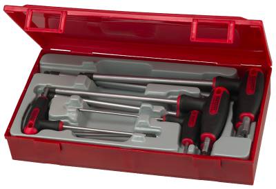 7 st Sexkantnycklar i sats Teng Tools TTHEX7 / TTHEX7AF, SEXKANTNYCKELSATS MM TTHEX07