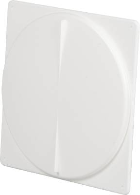 Tallriksventil fyrkantig ram rund stos Fresh, TALLRIKSVENTIL FYRKANTIG FRESH VIT 201X201MM 160MM