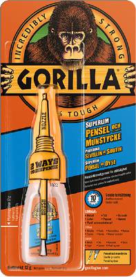 Snabblim Gorilla Superlim, SUPERLIM GORILLA PENSEL OCH MUNSTYCKE 12G