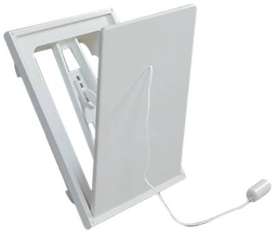 Klaffventil i plast, Flexit, KLAFFVENTIL FLEXIT VIT PLAST 6X6