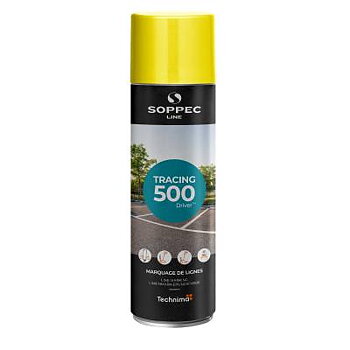 Linjemarkeringsspray Soppec TRACING 500&nbsp;ml, LINJEMARKERINGSFÄRG TRACING SOPPEC GUL 500ML