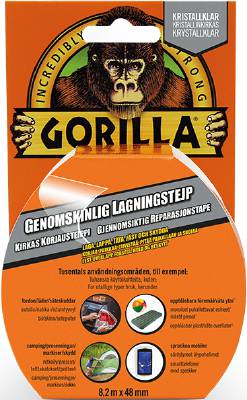 Transparent reparationstejp Gorilla, REPARATIONSTEJP GORILLA TRANSPARENT 48MMX8,2M