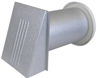 Väggventil komplett med kåpa Flexit, VÄGGVENTIL FLEXIT ALUZINKBELAGD KOMPLETT KÅPA 6X6 DIAM 125MM - 2