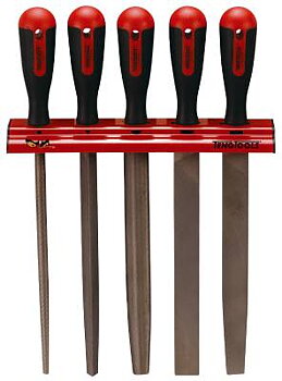 Filsats med väggställ Teng Tools WRFL05, FILSATS 5 DELAR WRFL05