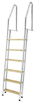 Bryggstege W.steps Ladders Home, BRYGGSTEGE W.STEPS 6-STEG TRYCKIMPREGNERAD VARMFÖRZINKAD