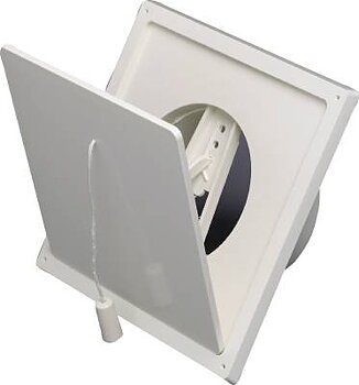 Klaffventil med rund stos Flexit, KLAFFVENTIL MED RUND STOS FLEXIT VIT PLAST 4X4 DIAM 125MM