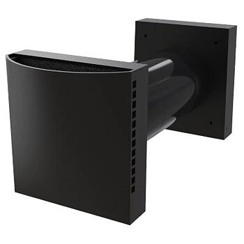 Friskluftventil Aero 100V2 Flexit, FRISKLUFTSVENTIL AERO100V2 FLEXIT SVART RUND GENOMFÖRING 100