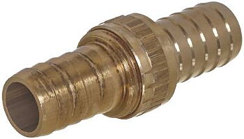 Slangkoppling, dubbel SB Grunda, SLANGKOPPLING GRUNDA DUBBEL MÄSSING 20X15MM