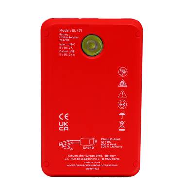 Booster Schumacher SL 471, SL 472, SL 473, SL 474, BOOSTER AND POWERBANK SET SL471 SCHUMACHER LITHIUM 600A - 2