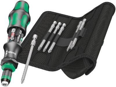 Bitsskruvmejselsats Wera KK20 TF2, BITSSKRUVMEJSELSATS KRAFTFORM KOMPAKT20 T-F2 WERA MED FODRAL