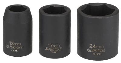 Tunnväggig krafthylsa med 1/2" fyrkantsfäste ANSI Teng Tools, KRAFTHYLSA 1/2 18 MM ANSI