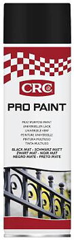 Akrylfärg / lack färg CRC Pro Paint, FÄRG SVART MATT SPRAY 500ML PRO PAINT