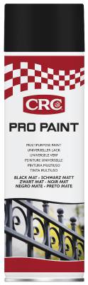 Akrylfärg / lack färg CRC Pro Paint, FÄRG SVART MATT SPRAY 500ML PRO PAINT