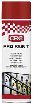 Akrylfärg / lack färg CRC Pro Paint, FÄRG RÖD SPRAY 500ML PRO PAINT