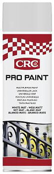 Akrylfärg / lack färg CRC Pro Paint, FÄRG VIT MATT SPRAY 500ML PRO PAINT