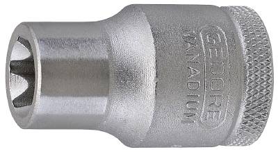 Torx-hylsa. Med 1/2" fyrkantsfäste. Gedore TX 19, HYLSA 1/2 TX 19 E-18