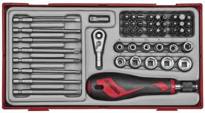 49 delars Bitsskruvmejselsats Teng Tools TTMDQ49, BITSSKRUVMEJSELSATS 49 DEL