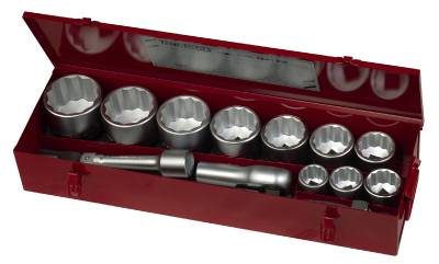 Hylsnyckelsats. Med 1" fyrkantsfäste. Teng Tools M1115MM, HYLSNYCKELSATS 1 M1115MM