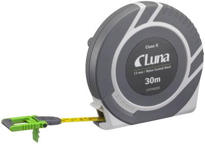 Mätband LS stål Luna, MÄTBAND LUNA STÅL KAPSLAD 30M KLASS II