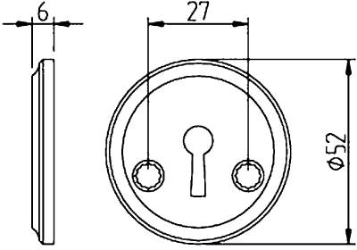 Nyckelskylt FAS 2991 Epok, NYCKELSKYLT 2991 EPOK MATTFÖRKROMAD - 2
