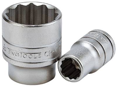 Hylsa. Med 1/2" fyrkantsfäste. Teng Tools M120508-C / M120534-C, HYLSA 1/2 32MM 12-KANT