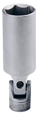 Tändstiftshylsa. Med 3/8" fyrkantsfäste. Teng Tools M380040-C / M380047-C, TÄNDSTIFTSHYLSA LEDAD 3/8 21MM - 2