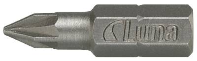 Bits för Pozidriv kryss-spår 25 mm Luna, BITS PZ3 25MM 2 PACK FÄSTE 1/4