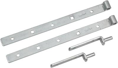 Hakgångjärn elförzinkad MILLERS, HAKGÅNGJÄRN MED HAKE MILLERS ELFÖRZINKAD 400X30X6MM