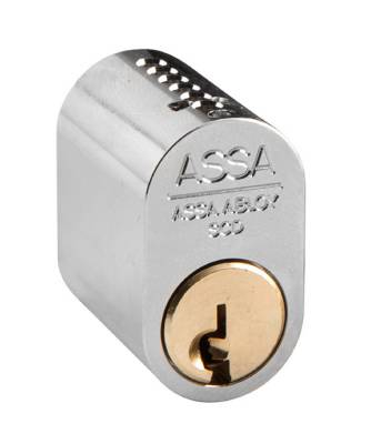 Låscylinder ASSA d12 oval, CYLINDER 1301 ASSA 3 LIKA LÅSNING MED 5 NYCKLAR FÖRNICKLAD